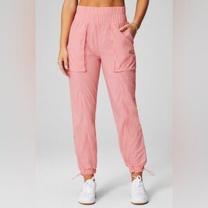 NWT Fabletics Ultra High-Waisted Piped Nylon Pants